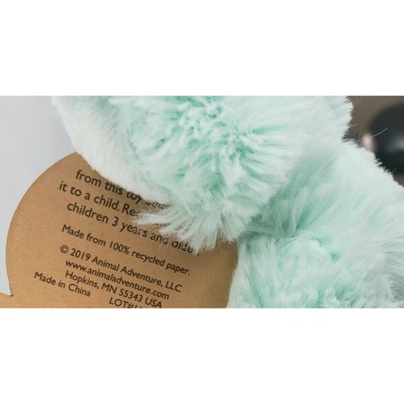 Animal Adventure Daisy Bunny Plush Mint Green Cuddle Bunny  8" - Picture 10 of 12